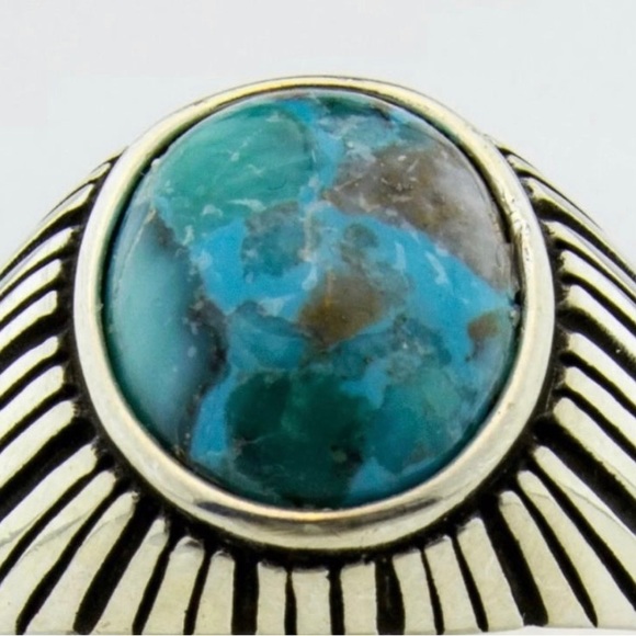 2 Natural Blue Turquoise 925 sterling Silver